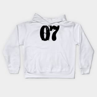 07 number Kids Hoodie